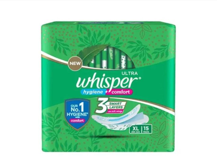 Whisper Ultra Clean Sanitary Napkin (XL Wings) 15Pads