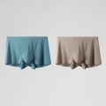 2PCS men's underwear men's spring and summer thin boxers men's breathable and seamless boxer shorts. 