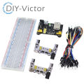 3.3V/5V MB102 Breadboard Power Module+MB-102 830 Points Prototype Bread board For Arduino DIY Kit +65 Flexible Jumper Wires. 