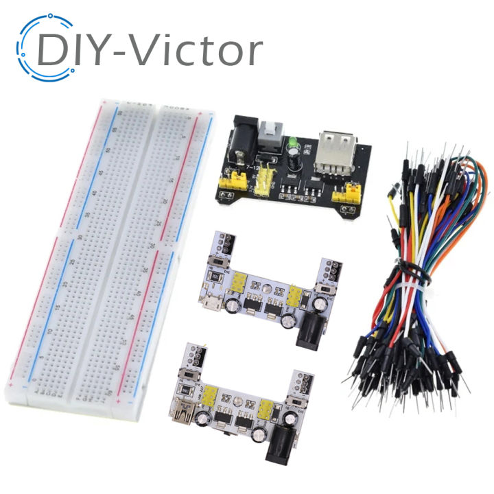3.3V/5V%20MB102%20Breadboard%20Power%20Module+MB-102%20830%20Points%20Prototype%20Bread%20board%20For%20Arduino%20DIY%20Kit%20+65%20Flexible%20Jumper%20Wires%20-%20Image%202