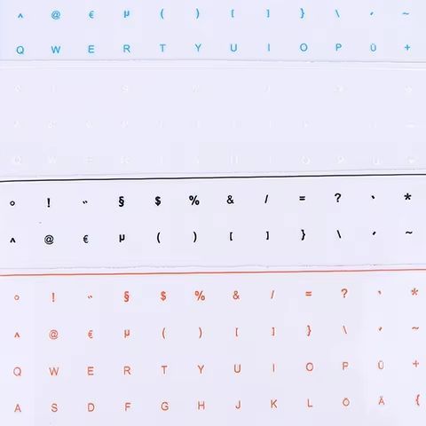 German Tear-Off Film Keyboard Sticker With Tweezers Desktop Laptop Key Sticker Single Film Universal Transparent Sticker