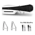 2Pcs Transparent Horizontal Stand For PS5 Slim / Pro Acrylic Triangle Base Holder Support Storage Stand for PS5 Slim Accessories.