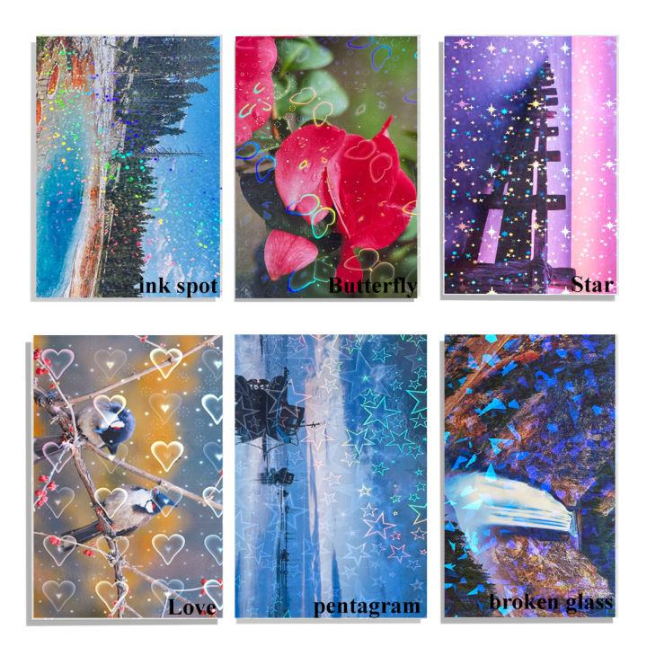 50%20Sheets%20Waterproof%20Cold%20Laminating%20Film%20A6%20Hologram%20Star%20Dot%20Self-adhesive%20Paper%20film%20DIY%20Package%20Card%20Photo%20Laminating%20Film%20-%20Image%202