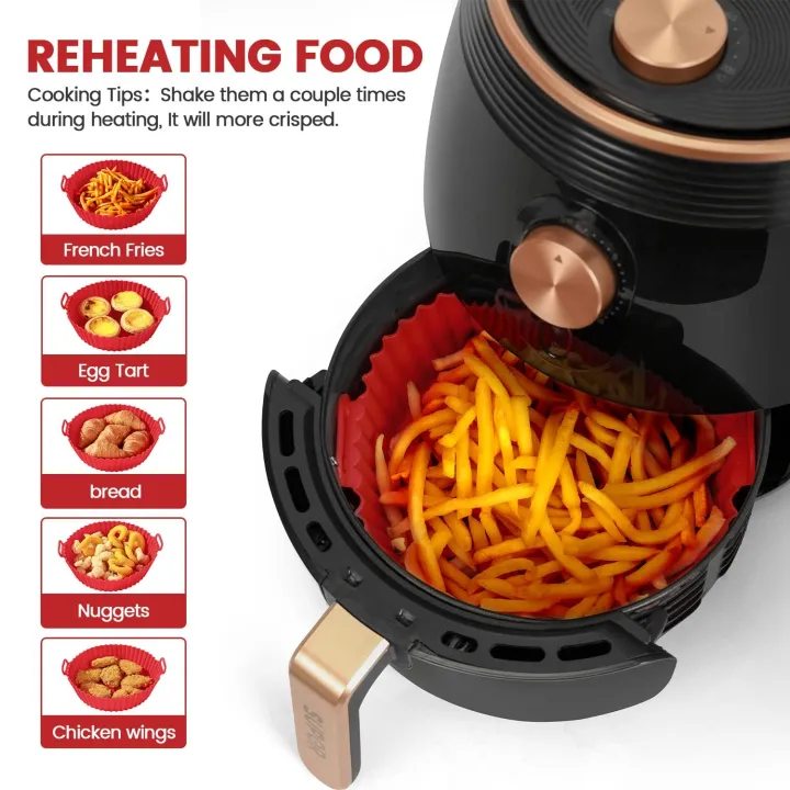 6PC%20Air%20Fryer%20Mats%20-%20450%C2%B0F%20Silicone%20Non-Stick%20Dual%20Texture%20Dishwasher%20Safe%20Crispy/Steam%20Cooking%20-%20Image%205
