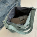 Women’s Corduroy Shoulder Bag, Casual Striped Large Capacity Tote with Zipper Closure, Cute Hat Patch, Perfect for Everyday Use. 