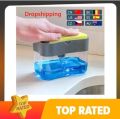 2 In 1 Scrubbing Liquid Detergent Dispenser Press Type Liquid Soap Box Pump Organizer Sponge Kitchen, Office, Restaurant, hospital ,Hotel Supplies. 