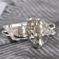 10Pcs/Set Dollhouse Miniature Silver Metal Tea Coffee Tray Tableware Set For Dollhouse Decoration.