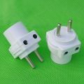 2 Pcs Portable White Bulb Holder with 2 Pin Plug - For Screw Type Bulbs (E27). 