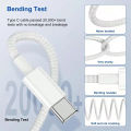 PD 20W Fast Charger Set USB-C Wall Adapter with 3.3Ft Braided Type-C Cable for iPhone 17 16 15 Pro Max Plus iPad .