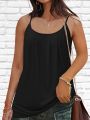 Plus Size Women's Casual Sleeveless Loose Fit Tank Top Soft Lightweight Summer Camisole. 