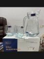 Delisoga 7 Pcs Glass Water Set, Premium Quality Glassware Water set in gift box 1pc of jug,and 6 pcs of glasses. 