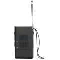 Portable mini AM / FM radio dual band stereo pocket radio suitable for hiking camping  with headphone jack. 