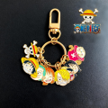 ONE PIECE Keychain Monkey D. Luffy Nami Anime Peripherals Bluetooth Headset Charm Delicate Fashion Jewelry  for Friends. 