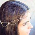 Women Head Jewelry Hair Chain Simple Shining Sequins Head Ornaments Pendant Head Chain Head.