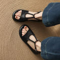 Women's Walking Sneakers,Breathable Lightweight T-Strap Flat Sandals, Comfortable Soft Leather Shoes for Square Dance&Daily Wear.