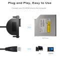 DeepFox USB 2.0 SATA Cable CD/DVD-ROM Drive Cable Optical Driver Adapter Cable For PC Laptop Notebook.