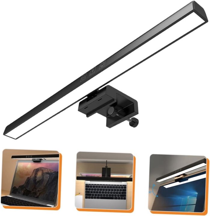 LED Desk Lamp LED Computer PC Monitor Screen Light Bar Stepless Dimming Reading USB Powered Hanging Table Lamp