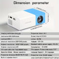 ultra high definition projector for home bedroom wall projection, home cinema with mobile phone screen projection, TV office. 