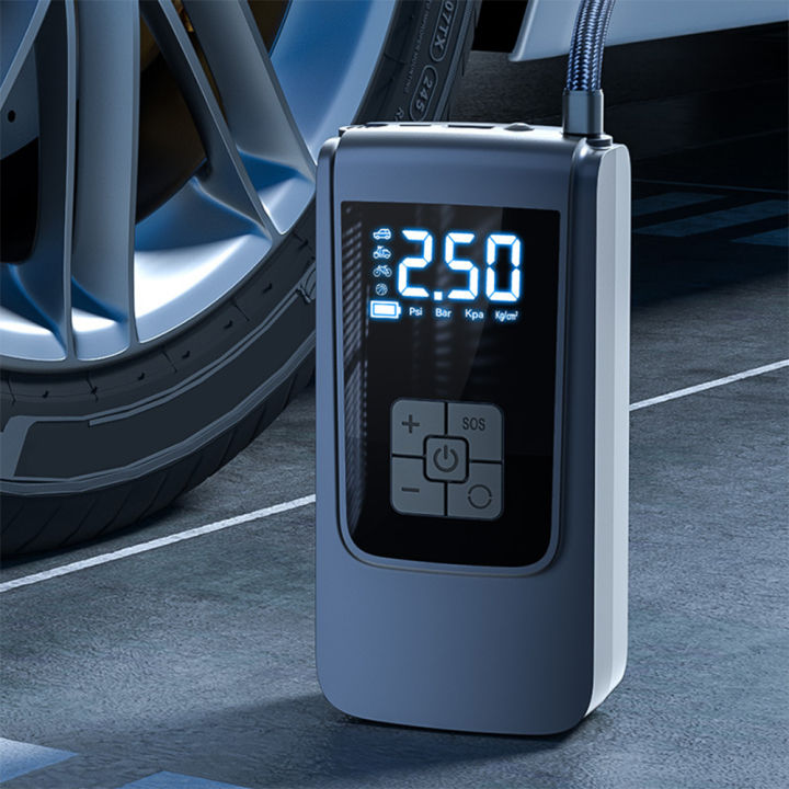 Smart Air Compressor LED Light 7.4/12V Car Tire Inflator 150PSI Portable Tyre Inflator Cordless Tire Pump for Car Motorcycle