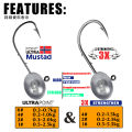 Jig Head Hook 3X Rockfish Ajing Fishing Hooks For Soft Worm Lure Bass Fish Pesca Goods 0.8-7g 5pcs/Bag Pike Trout Accessories.