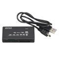 Usb 2.0 Mini Memory Card Reader, Multifunctional All In One Card Reader,, 480mbps, Tf, M2, Xd, Cf, Micro Sd. 