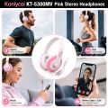 Koniycoi KT-5300MV Combo Offer Wired Stereo Headphones with Mic (Pink + Yellow) | 3.5mm Over-Ear Headset | Volume Control | For Mobile, PC, Laptop & Online Class | Buy 1 Get 1 ( Buy Nest BD ).