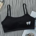 1/5pcs Adjustable Pure Cotton Vest for Elementary School Students During Middle School Development, Sports Bra, Training Bra. 