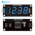 0.56 inch 4-Digit 7 Segments Digital Tube Clock Module Double Dots Blue Yellow White Green Red LED Display TM1637 For Arduino. 