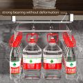 1PC Stainless Steel Hanging Kitchen Storage Rack with Hooks Paper Towel and Utensils Holder Cutting Board Storage Shelf. 