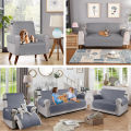 Sofa Covers Water Resistant Couch Cover Reversible Furniture Protector with Non-slip Elastic Straps for Kids Dogs Sofa Slipcover. 
