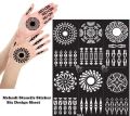 Pack of 6 mehndi stickers mehndi stencils. 