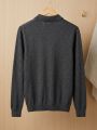 Full Sleeves Polo Collar Knit Sweater For Men's / Men's Winter Cotton Jersey / Men's Winter Collection. 