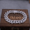 Original Design Stainless Steel Cuban Bracelet Men Women Couple Letter Matte Bangle Punk Hip Hop Thick Chunky Chain Wristband. 