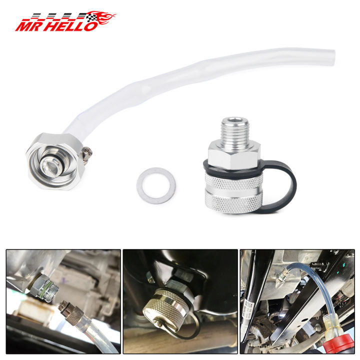 Oil drain Valve Aluminum Alloy Quick Drain For M14*1.5 M14*1.25 M12*1.25 M12*1.5 with hose attachment