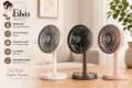 Jy Super JY-2218 Professional Premium Look Rechargeable Portable Mini Table Fan Strong Wind Left to Right Oscillating Angle 45 Degrees - AC/DC.