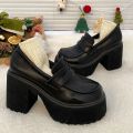 Retro Le Fu Shoes 2024 New Thick Soled High Heels Daily Luxury Women's Solid Color Temperament Mary Jane with Follow-up Shoes.