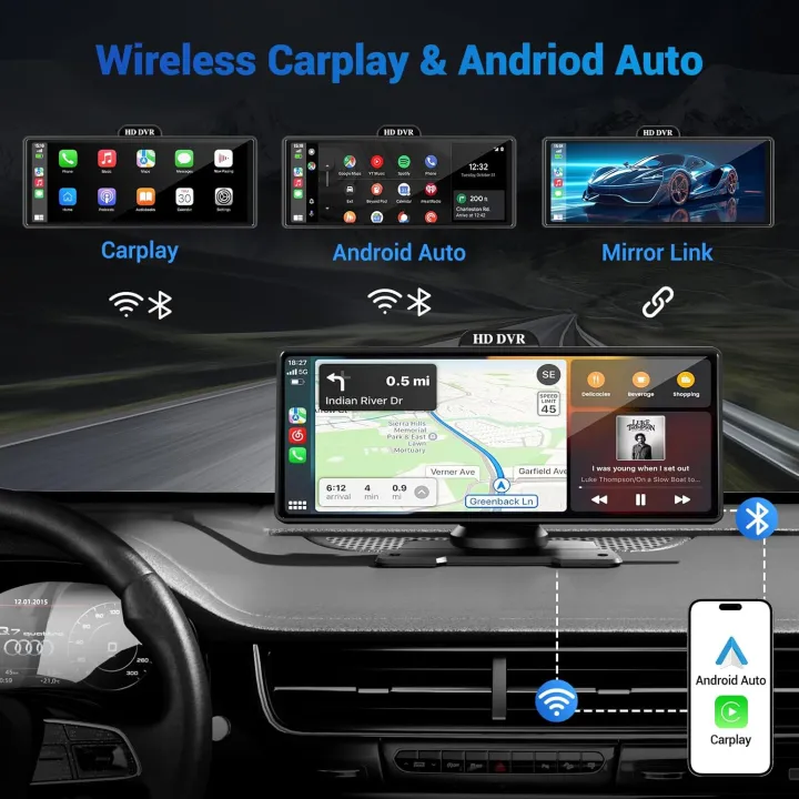 10/11.26%20Inch%204K%20DVR%20Wireless%20CarPlay%20&%20Android%20Auto%20Dash%20Cam%20Bluetooth%20Audio%20GPS%20Navigation%20Dashboard%20Dual%20Lens%20Video%20Recorder%20-%20Image%203