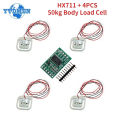 HX711 Weight Sensor Kit 200kg Load Cell Pressure Sensor Module + 4PCS 50kg Human Scale Weight Sensors Measurement Tool DIY Kit. 