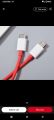 65W Oneplus Dash Warp Charge Cable, 6.5A Type-C To Usb C Pd Data Sync Fast Charging Cable Compatible With One Plus 8T/ 9/ 9R/ 9 Pro/10R/ Nord & For All Type C Device Red, 1 Meter.