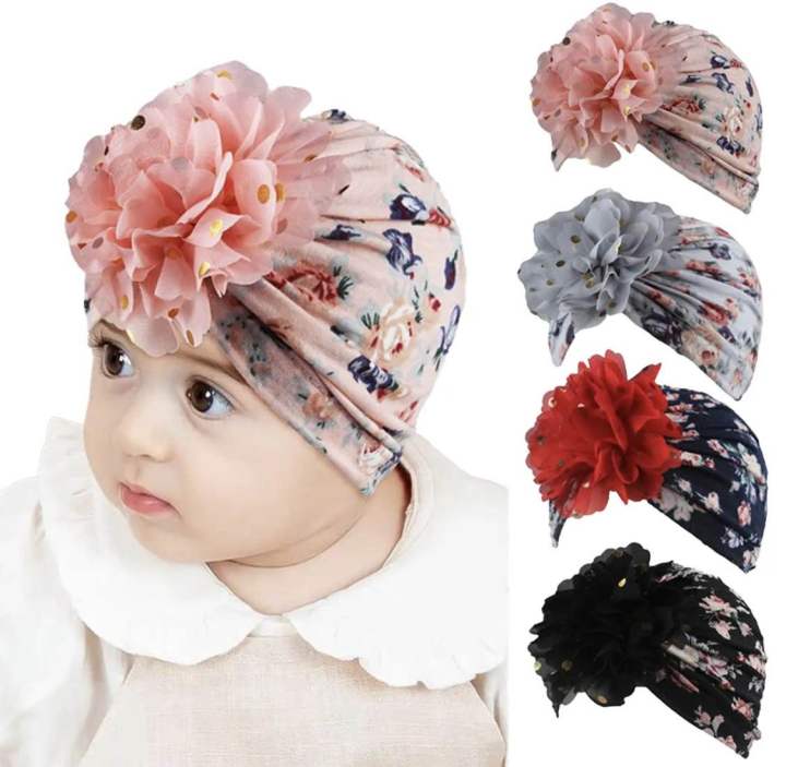 Mashallah Cap Or Turban Cap For Newborn Baby Boy Or Baby Girl Pack of 1 or 2 Turban caps for baby girl Or Baby boy  Random Design born baby | Hat | Bow Cap| Turban Cap| turban or mashallah caps for every kid Summer or Winter wear