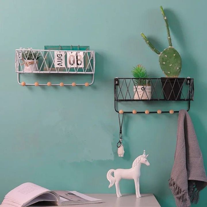Storage Floating Shelves, Wall Mounted Metal Wire Storage Shelf