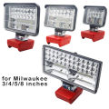 3/4/5/8 Inch Car LED Work Light Flashlights Electric  Spotlight For Milwaukee M&18 18V Li-ion Battery High Low Beam. 