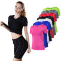 2023 Yoga Top For Women Quick Dry Sport Shirt Women Fitness Gym Top Fitness Shirt Yoga Running T-shirts Female Sports Top. 