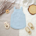 Newborn Baby Bodysuit Cotton Knit Infant Boy Girl Jumpsuit Sleeveless Summer Children Sling Clothes Fashion Solid 0-18M Overalls. 