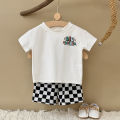 Summer Toddler Boys Girls Cotton Short Sleeve Top+Shorts Set Baby Boys Shortsleeve Printing Tee Outfits Sets Kids Clothes. 