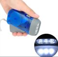 Hand Pressure Dynamo 3 LED Torch Light Battery less Crank Torch Flash Light Automatic No Charging No Rechargable Hand Pressing Power Flashlight.