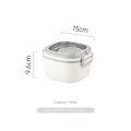 Plastic Student Lunch Box Large Capacity with Cutlery Sauce Box Microwavable Insulated Lunch Box. 