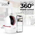 Pollo 3MP Indoor Guardian 360°x Smart Wi-Fi PTZ Security Camera IR Night Vision with 2-Way Audio and Human Tracking. 