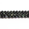 4 6 8 10mm Natural Stone Black Obsidian Bead Polished Round Loose Spacer Bead For Jewelry Making Diy Necklace Bracelet Accessory.