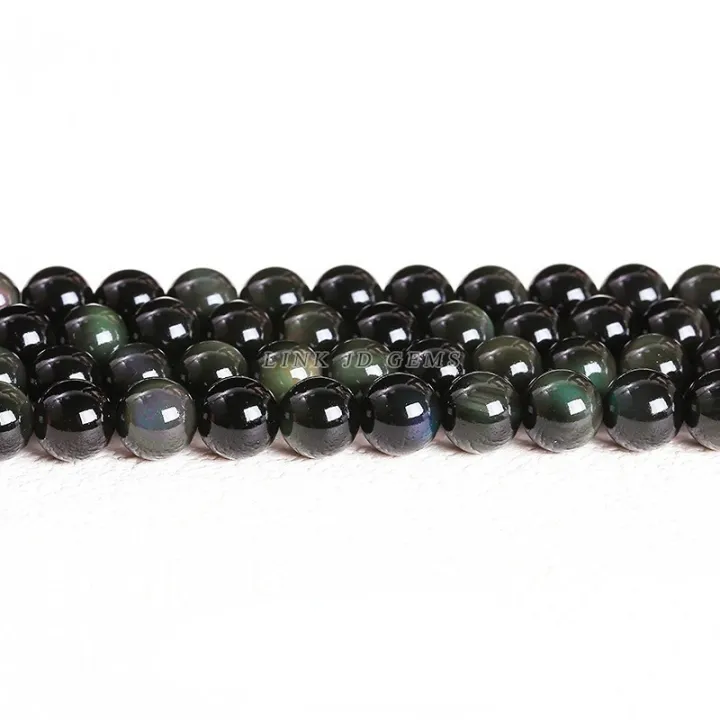 4%206%208%2010mm%20Natural%20Stone%20Black%20Obsidian%20Bead%20Polished%20Round%20Loose%20Spacer%20Bead%20For%20Jewelry%20Making%20Diy%20Necklace%20Bracelet%20Accessory%20-%20Image%207